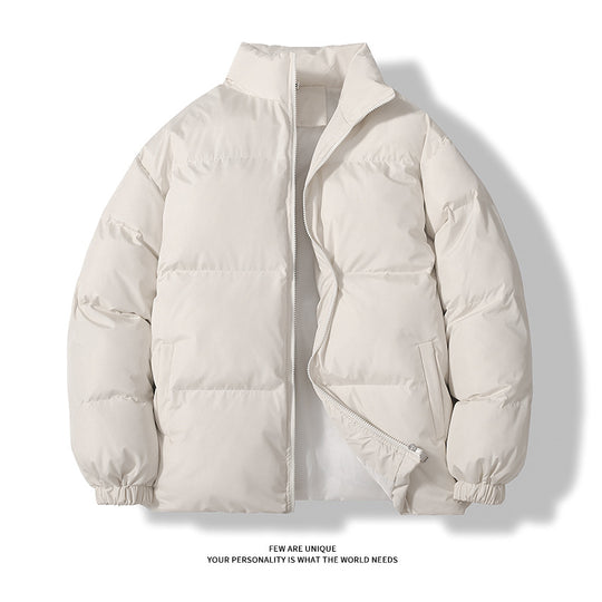 Unisex nan wattierte Steppjacke mit Stehkragen, zwei Taschen und elastischen Bündchen EB