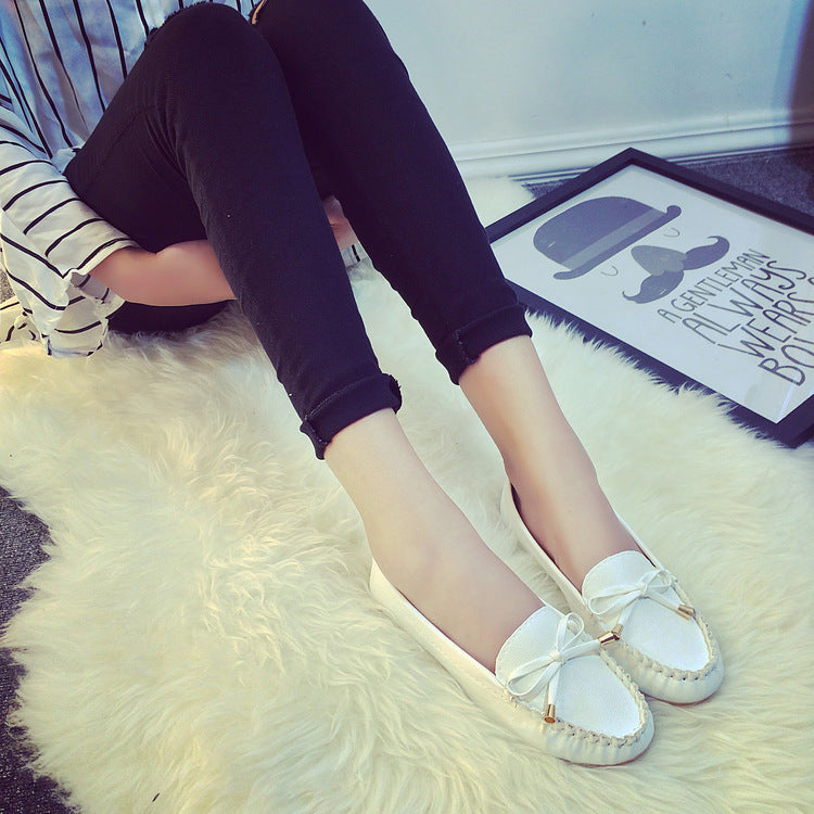 Damen Mokassin Slipper mit elegantem Schleifen-Detail und komfortabler Innensohle EB