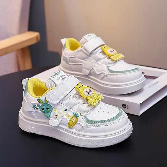 Damen Sneakers mit süßen Motiven und Klettverschluss EB