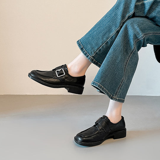 Damen elegante Schnürschuhe mit modischem Schnallen-Detail EB