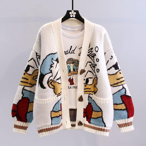 Damen Gestickter Strickcardigan mit verspieltem Disney-Motiv EB