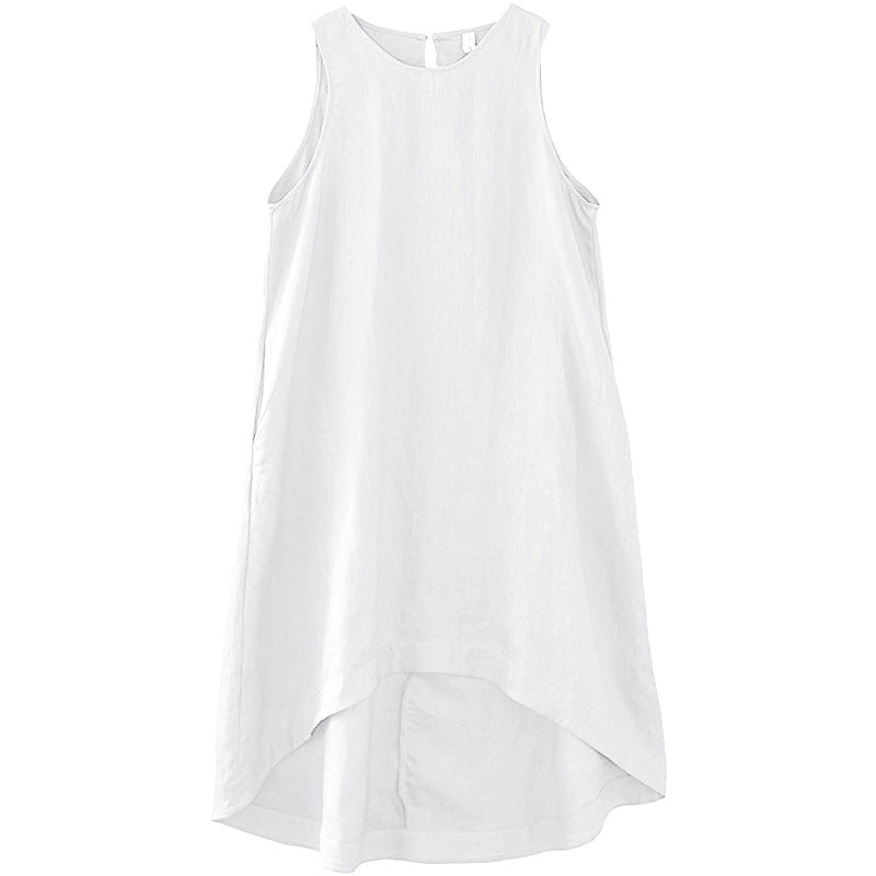 Damen lässiges Leinenkleid