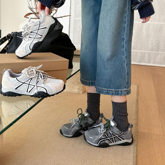 Damen Sportliche Trail Sneakers mit atmungsaktiver Mesh-Oberfläche und rutschfester Sohle EB