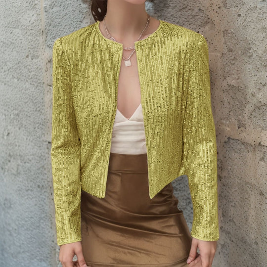 Damen Paillettenjacke Im Modernen Schnitt EB