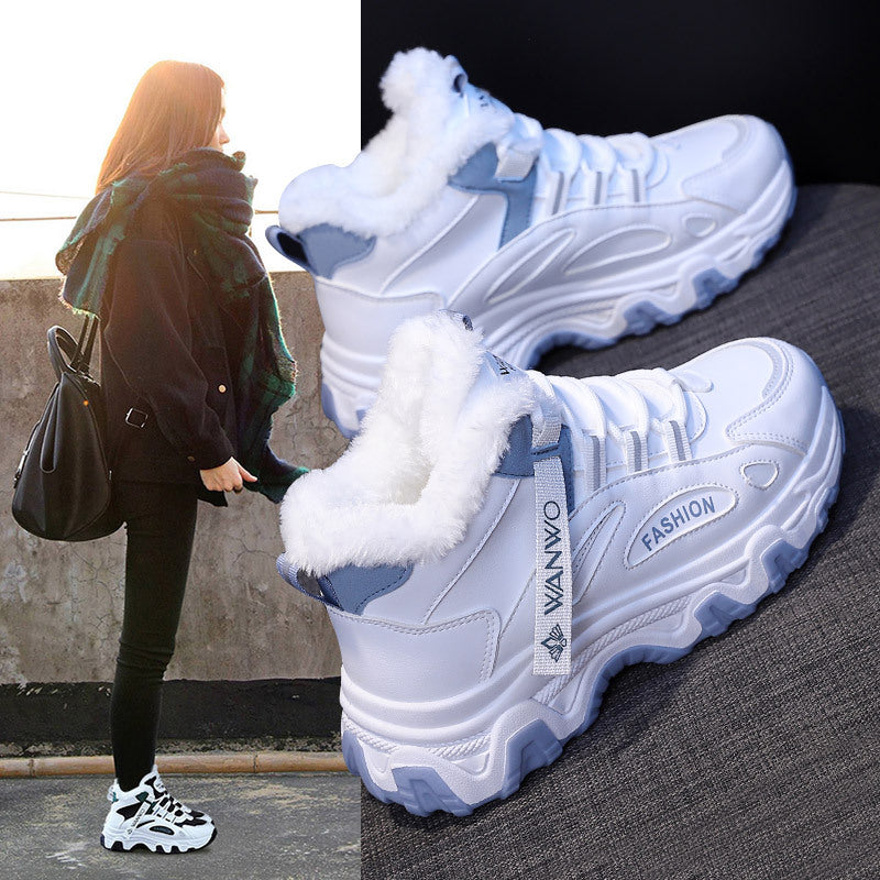 Damen Winter Sneakers mit kuscheligem Futter und rutschfester Sohle EB