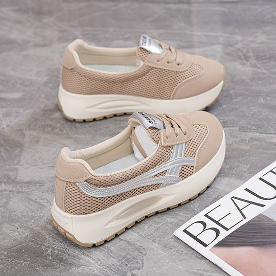 Damen Bequeme Sport-Sneaker mit atmungsaktivem Obermaterial und dämpfender Laufsohle EB