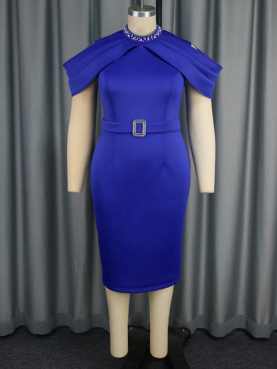Damen Elegantes Hochzeitskleid mit Schößchen und glitzerndem Dekolleté EB