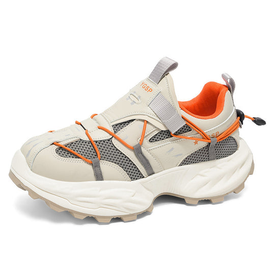 Damen Sportliche Sneakers mit atmungsaktiver Netzstruktur und stoßdämpfender Sohle EB