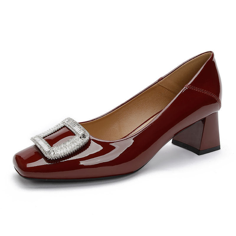 Damen elegante Absatzschuhe mit funkelndem Schmuckdetail EB