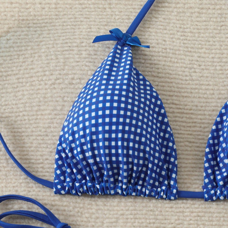 Damen Triangel-Bikini mit verspielten Schleifen EB