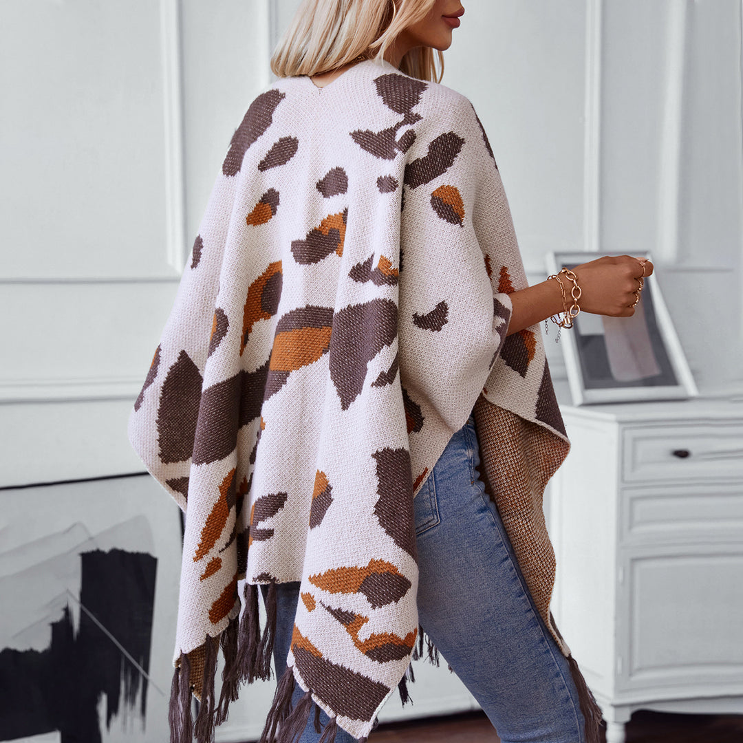 Damen weicher Schal mit fransigem Design EB