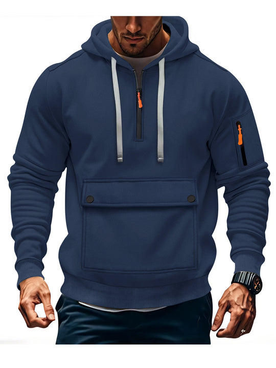 Herren lässige Kapuzenpullover mit praktischen Taschen EB