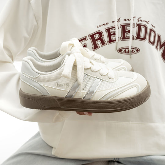 Damen Sportliche Sneakers mit atmungsaktivem Obermaterial und rutschfester Gummisohle EB