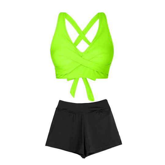 Damen Zweiteiliger Badeanzug mit floralem Design EB