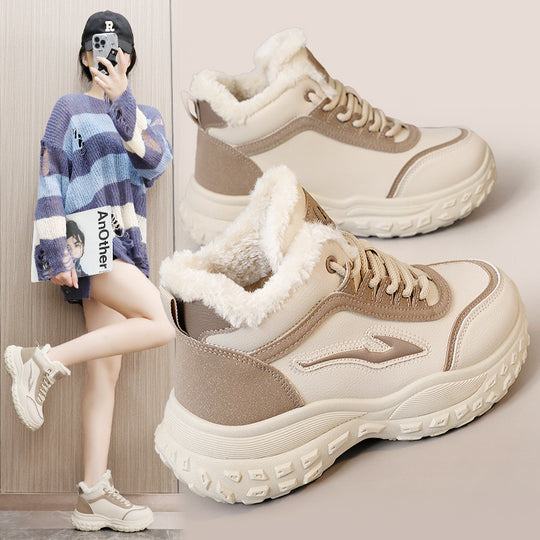 Damen Hohe Sneakers mit kuscheligem Innenfutter und rutschfester Sohle EB