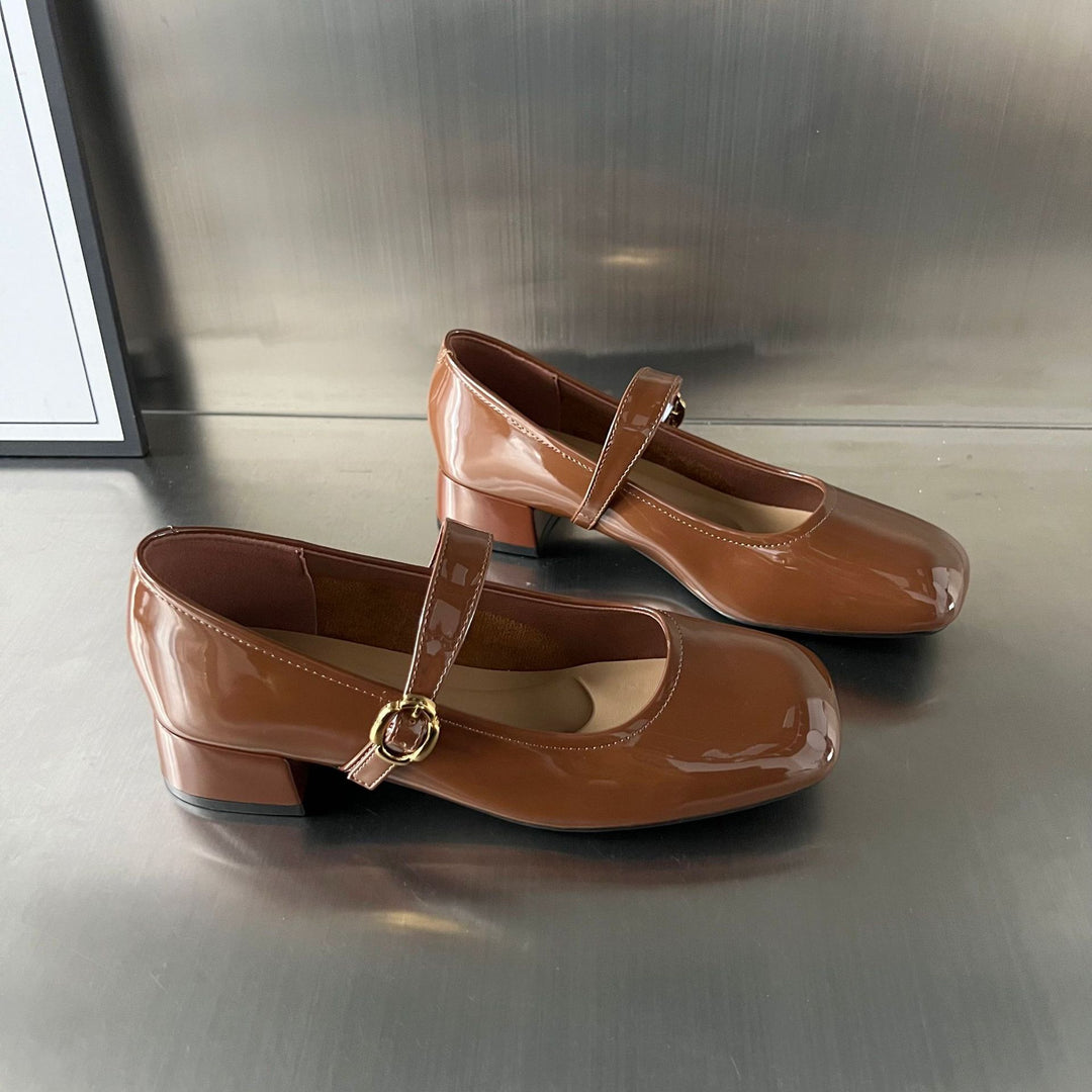 Damen elegante Ballerinas mit modischer Riemenverzierung EB