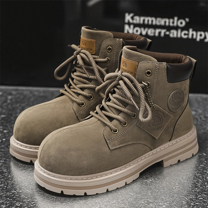 Damen robuste Schnürboots aus hochwertigem Wildleder EB