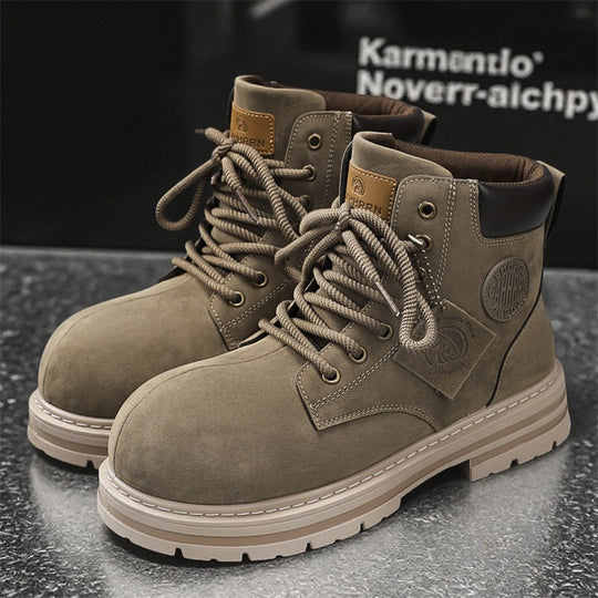 Damen robuste Schnürboots aus hochwertigem Wildleder EB