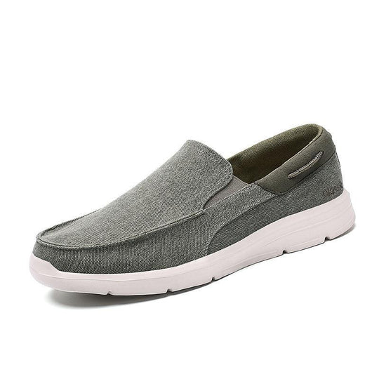 Herren nan legerer Canvas-Slipper mit elastischem Einsatz und stoßdämpfender Leichtsohle EB