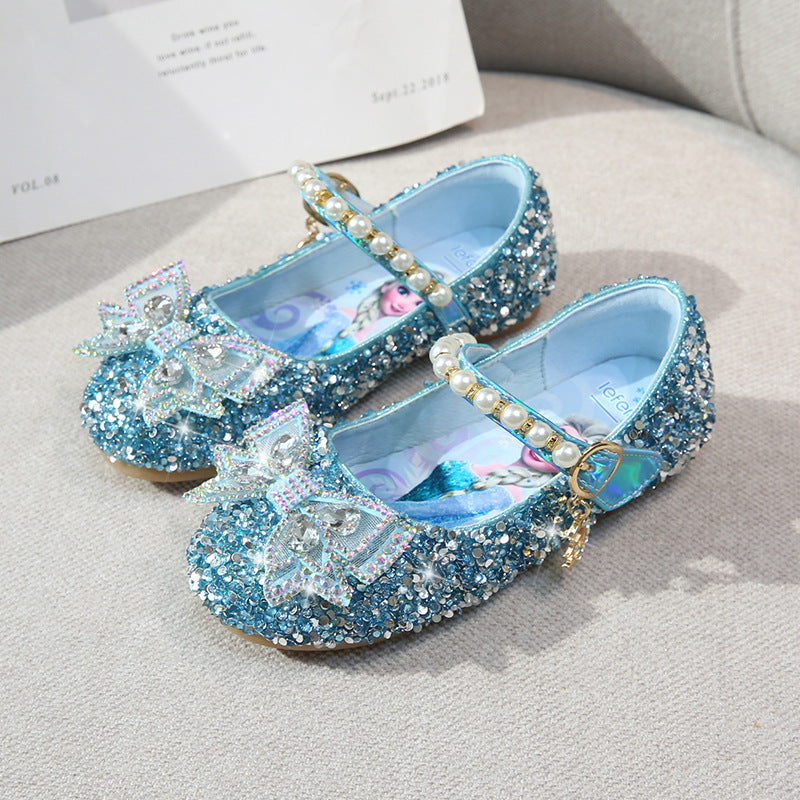 Mädchen Glitzernde Ballerinas mit Perlenakzent EB