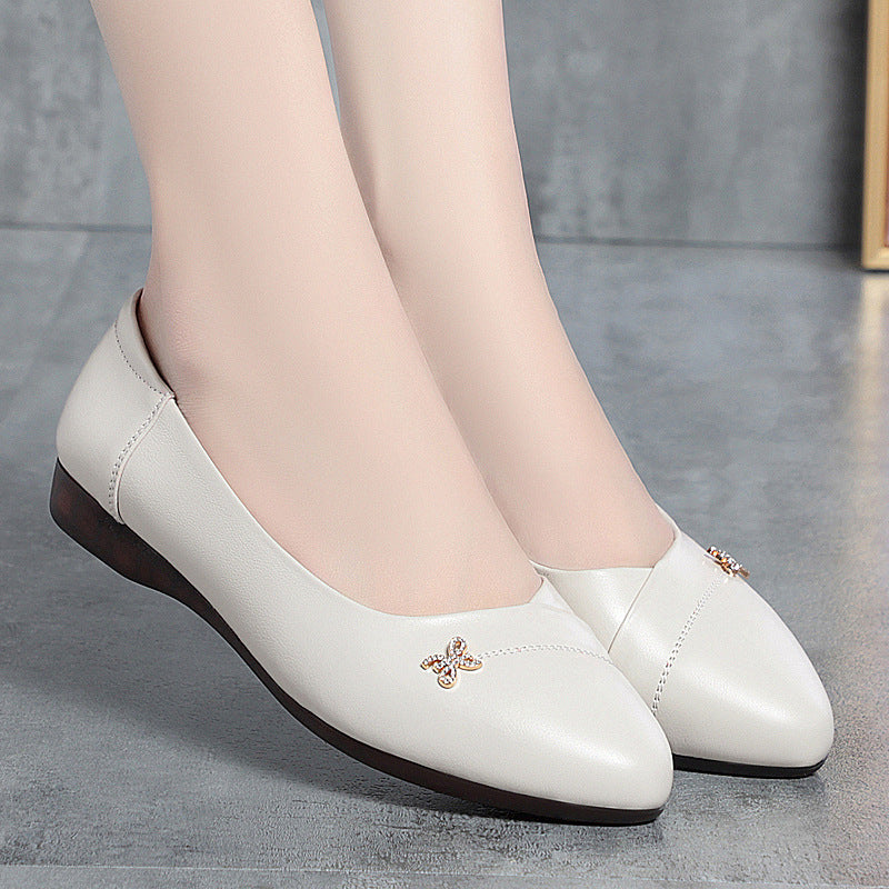 Damen Ballerinas mit zartem Schleifenakzent und bequemem Fußbett EB