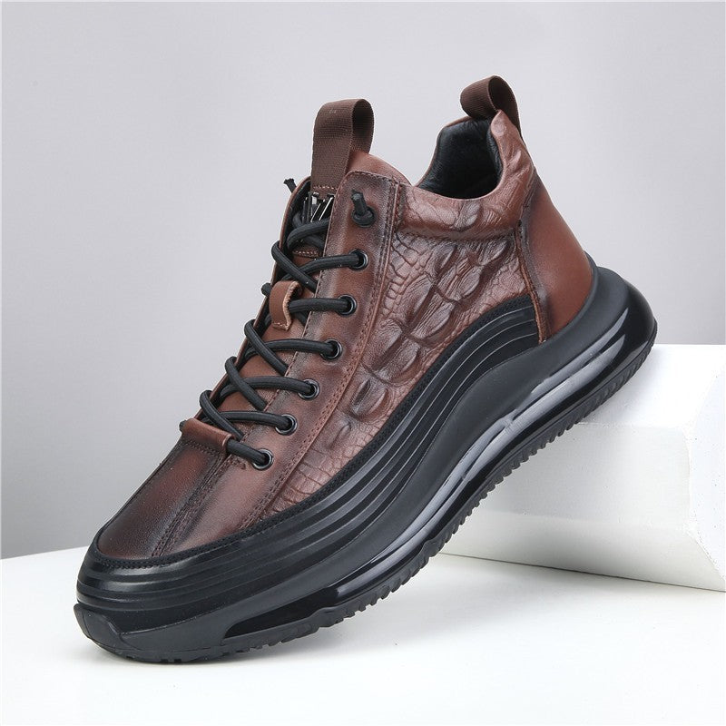 Damen Sportliche High-Top Sneaker aus hochwertigem Leder im modernen Design EB