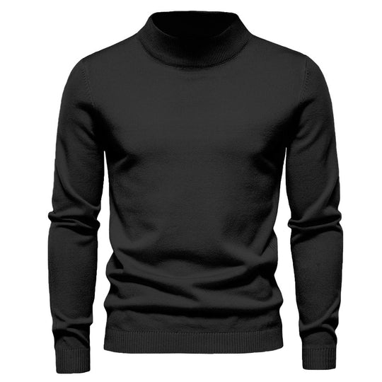 Herren eleganter Rollkragenpullover aus feiner Wolle EB
