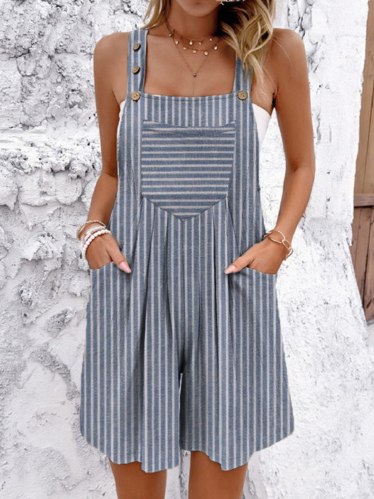 Damen Overall mit Taschen und Knopfdetails EB