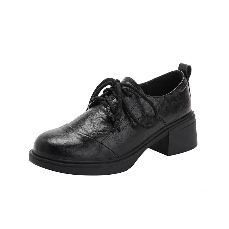 Damen Elegante Halbschuhe mit komfortablem Blockabsatz und individuell regulierbarem Schnürsystem EB