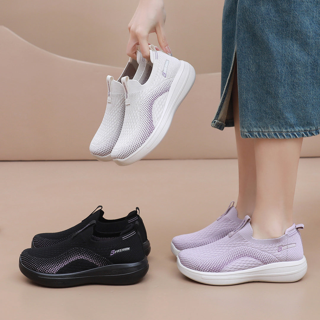 Damen Bequeme Slip-On Sneakers mit flexiblem Komfortdesign EB