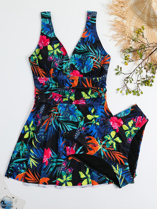 Damen Schwimmanzug mit elegantem Wickeldesign EB