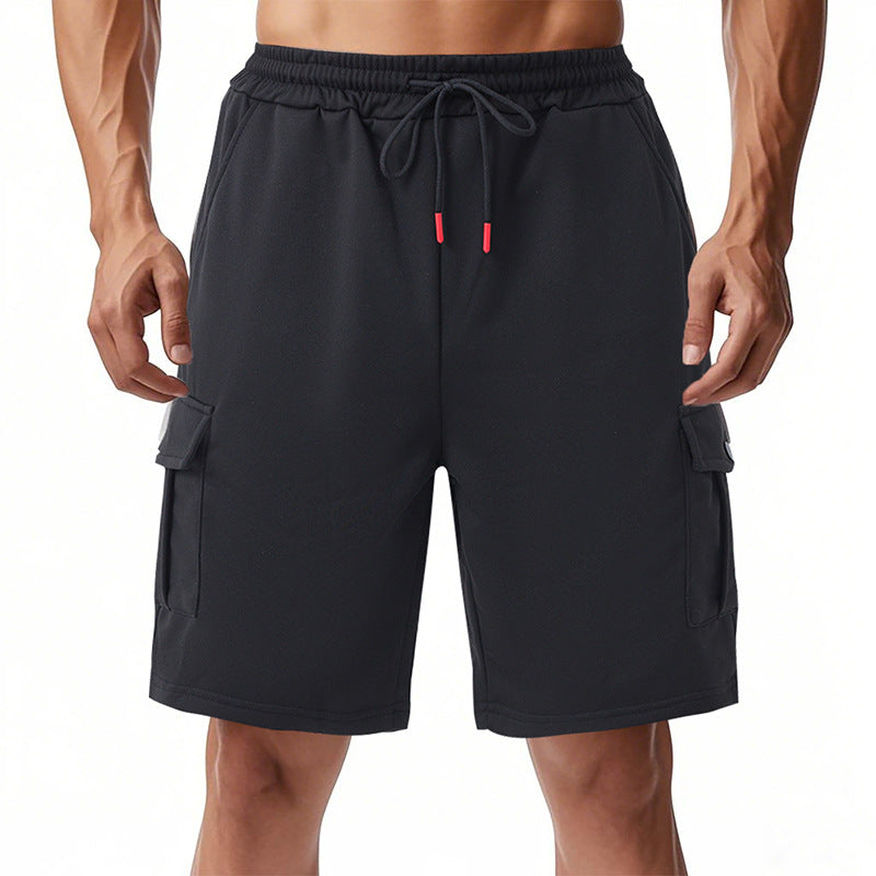 Herren funktionale Sportshorts mit praktischen Seitentaschen und elastischem Bund EB