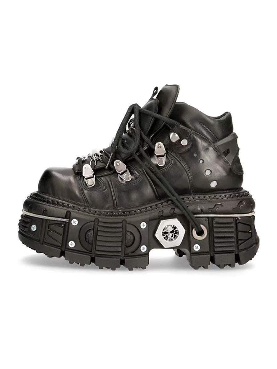 Damen Stabile High-Top Stiefel mit robuster Gummisohle EB