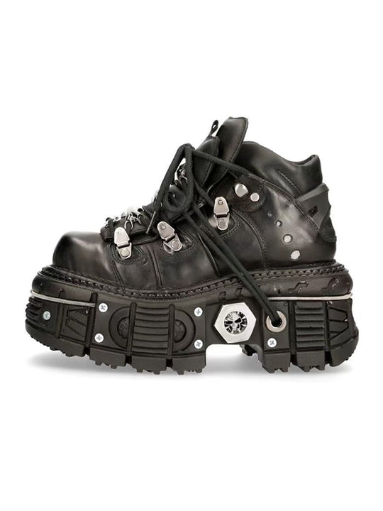 Damen Stabile High-Top Stiefel mit robuster Gummisohle EB
