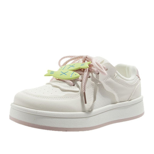 Damen Plattform Sneakers mit innovativem Design und verspielten Schnürdetails EB