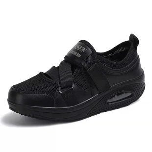 Damen Bequeme und luftige Sneakers mit verstellbarem Klettverschluss EB