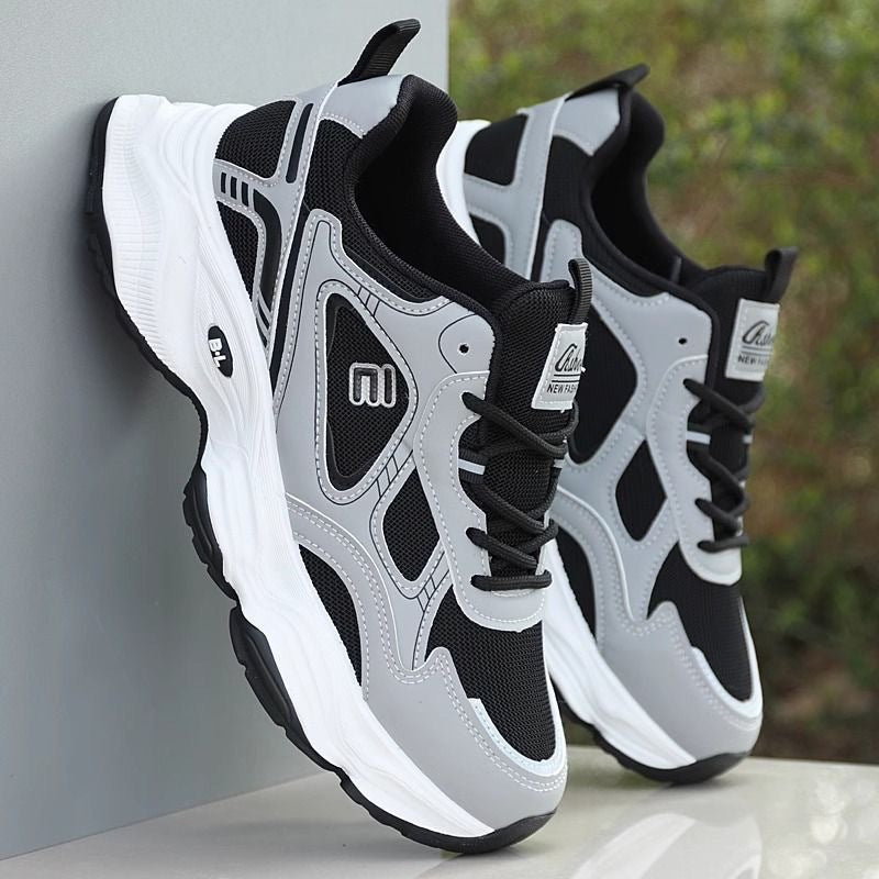 Damen Sportliche Sneakers mit atmungsaktiver Mesh-Oberfläche und stoßdämpfendem Sohlenprofil EB