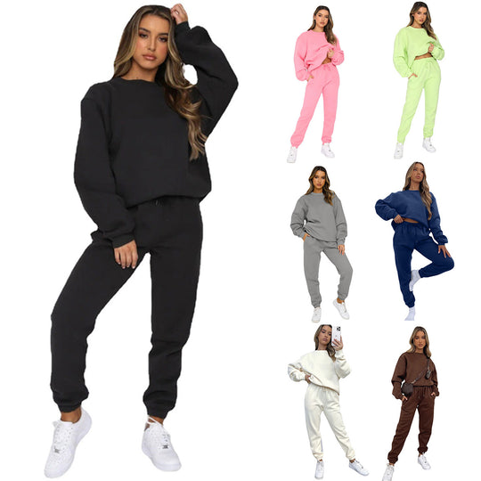 Damen Sportlicher Fleece Sweatanzug EB