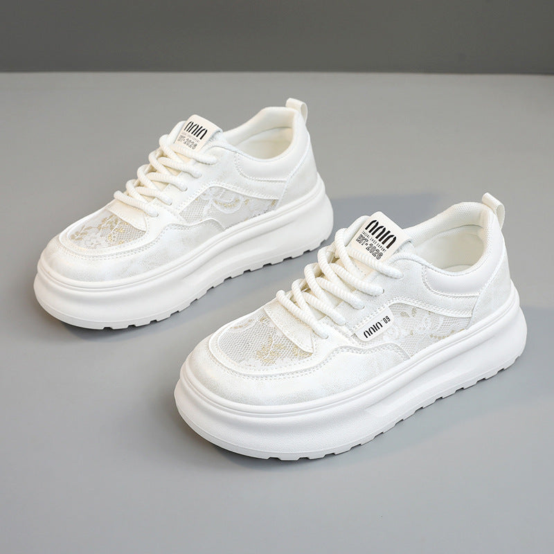 Damen Chunky Sneakers mit luftiger Mesh-Oberfläche und komfortabler Dämpfung EB