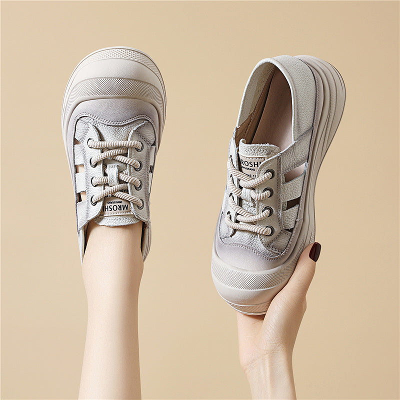 Damen modische Plateausneaker mit atmungsaktivem Obermaterial EB