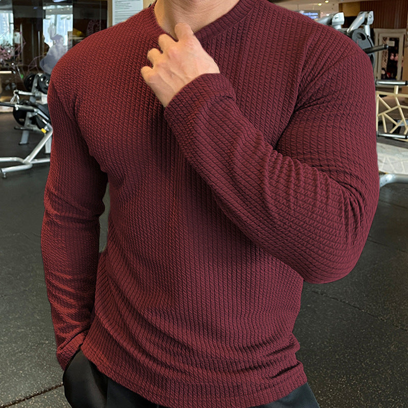 Herren Langarmshirt mit strukturiertem Gewebe EB