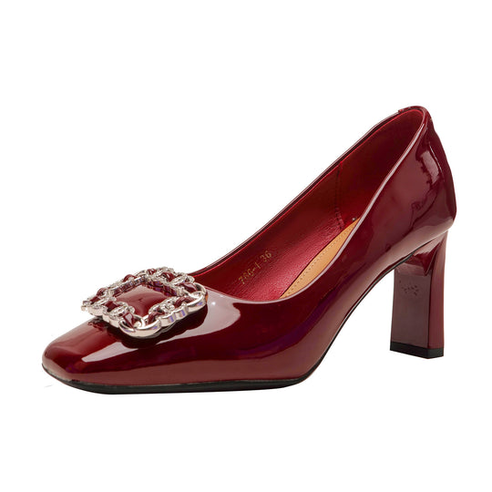 Damen elegante Pumps mit edel verzierter Schuhspitze EB