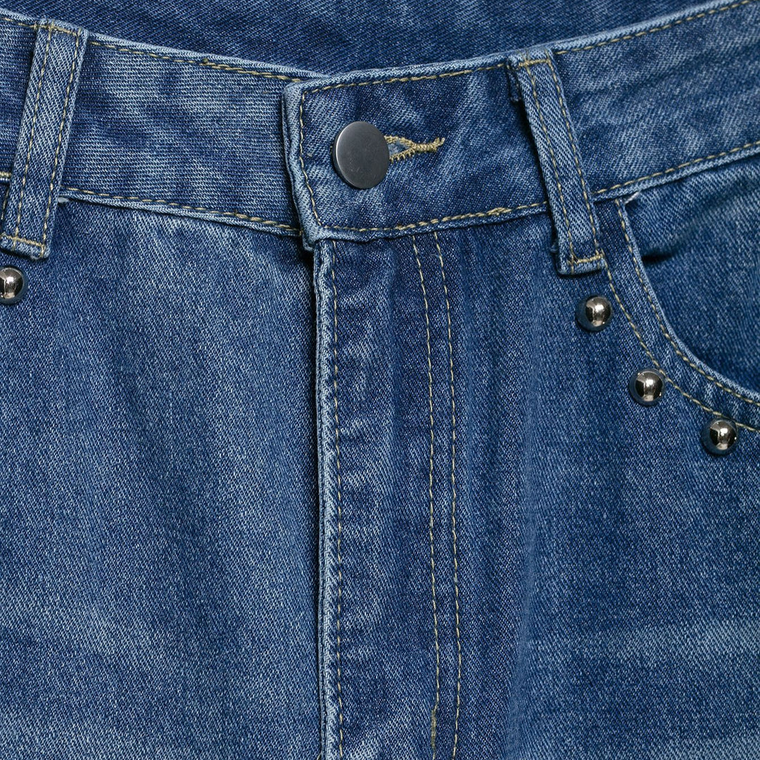 Damen Weite Jeans mit Schmuckdetails EB