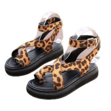 Damen Wedge-Sandalen mit verstellbarem Riemendesign und komfortabler Plateau-Sohle EB