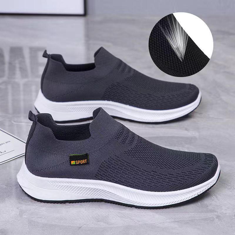 Damen Leichte Slip-On Sneakers mit atmungsaktivem Obermaterial EB