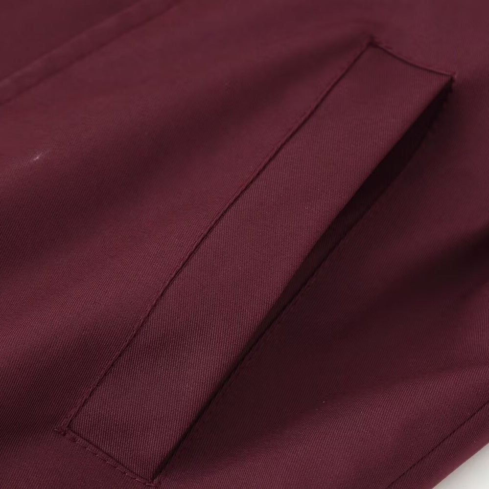 Damen lässige Übergangsjacke mit hohem Kragen und verstellbarem Kordelzug EB