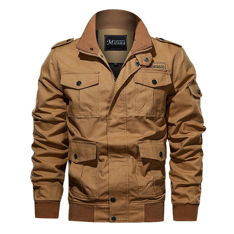 Herren nan robuste Fieldjacke mit Mehrfachtaschen, gesteppter Innenleiste und Rippbündchen EB
