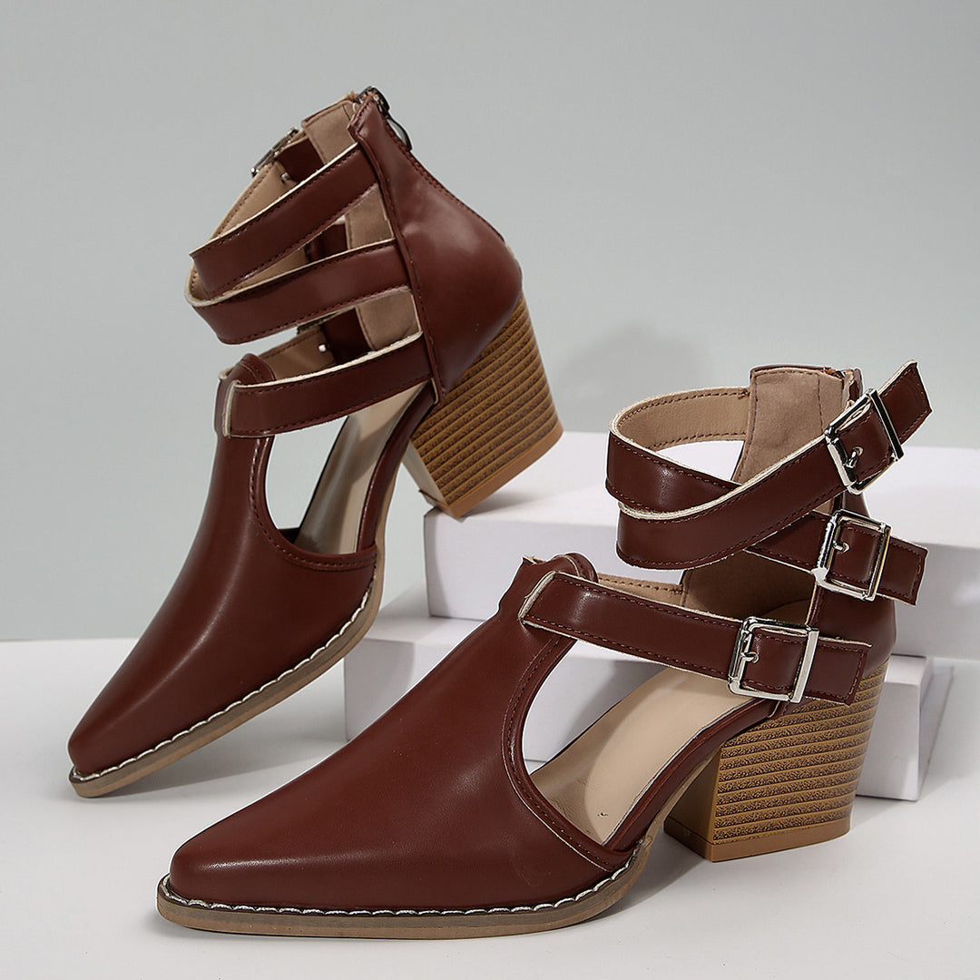 Damen Elegante Pumps mit verstellbaren Riemen und schickem Design EB