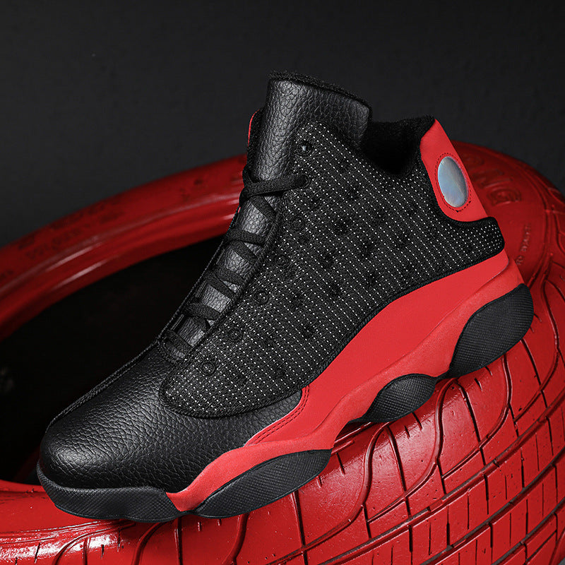 Herren atmungsaktiver High-Top Basketball Sneaker mit Dämpfung und rutschfester Gummisohle EB