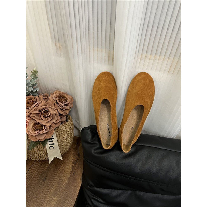 Damen elegante Slipper aus weichem Veloursleder EB